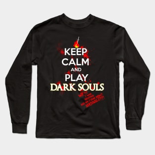 keep calm dark souls Long Sleeve T-Shirt